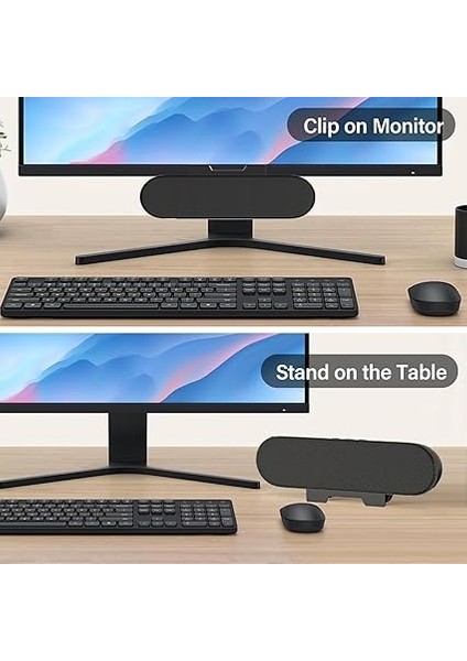 Pc Için USB Hoparlör, Masaüstü Bilgisayar Hoparlörleri, Monitör Hoparlörleri, Mini Pc Soundbar, Dizüstü Bilgisayar Için Klipsli Tasarımlı Küçük Masa Hoparlörü, Telefon - Tak ve Çalıştır (Siyah) fiyatları