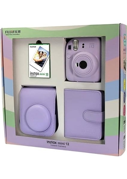 Instax Mini 12 Fotoğraf Makinesi Bundle Box (Lila) modelleri