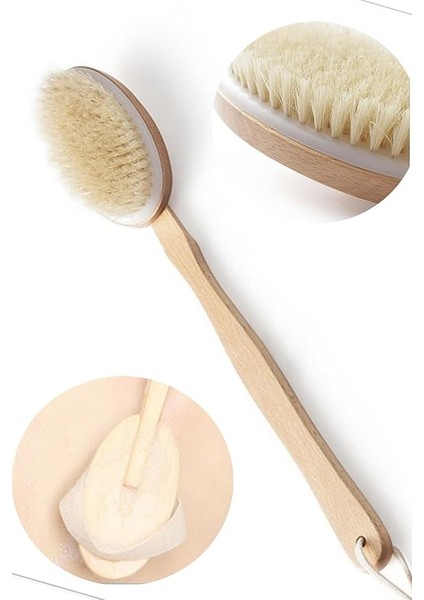 Banyo Peeling Duş Lifi Vücut Fırçası Sırt Kesesi Kuru Fırçalama At Kılı Selülit Giderici Ahşap 1450 modelleri