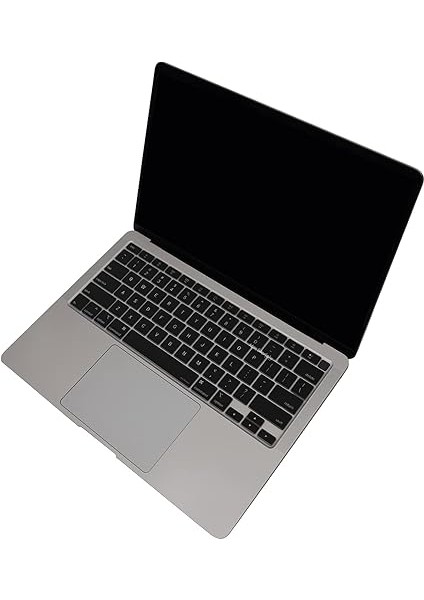 MacBook Air 13.3 Inç Klavye Koruyucu M1 A2337 A2179 ile Uyumlu – Ultra Ince Silikon Kılıf, Us Abd Ingilizce Q, Touch Id Siyah indirimleri