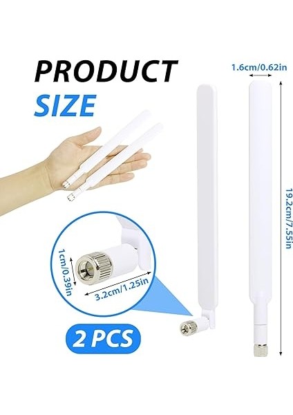 Harici Anten 4g Lte Sma Erkek 10DBI, 2 Adet Wifi Bilgisayar Anteni, Lte Yönlendirici, Modem, Mobil Ağ Geçidi, Kamera, Ev Telefonu, Sinyal Güçlendirici - Beyaz fiyatları