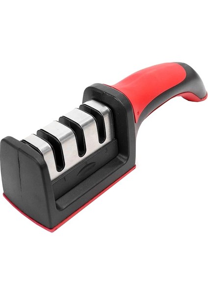 Fish Manuel Bıçak Bileyici, Mutfak Bıçağı, 3 Kademeli Bileyici, Kaba Bileme ve Ince Bileme Için, Tungsten ve Seramik