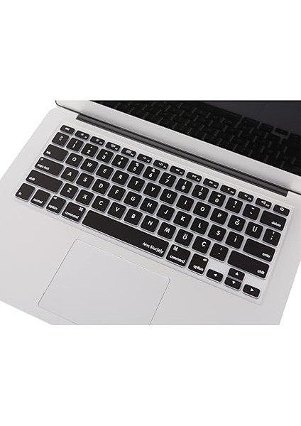 Macbook Klavye Air Pro Koruyucu (Us To Tr) (Eski Usb'li Model 2008-2017) ile Uyumlu Siyah modelleri
