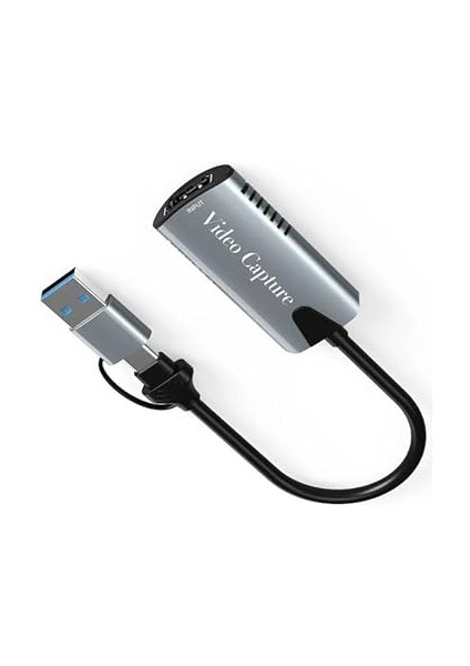 Type-C To USB 2in1 Video Capture Yakalama Kartı Uçlu HDMI To Type-C Pc Bilgisayar Video Adaptör Çevirici (Hdmı Aktarma Için Kullanılmaz) indirimleri