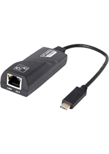 Type-C Gigabit Ethernet Adaptörü 1000 Mbps Hız | Usb-C To RJ45 Ağ Dönüştürücü |laptop Uyumlu