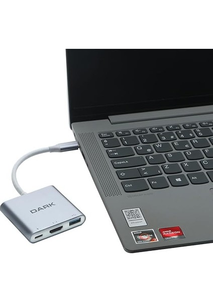 3in1 Usb3.1 Type C Erkek - USB 3.0 / HDMI Dönüştürücü (4k UHD 60Hz) / USB 3.1 Type C Şarj Dönüştürücü (DK-AC-U31X32) indirimleri