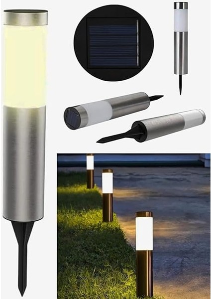 2 Adet Solar Güneş Enerjili, Gün Işığı, Bahçe Aydınlatması, IP65 Su Geçirmez, Paslanmaz Çelik, Veranda, Çim, Bahçe, Avlu, Balkon, Havuz Kenarı, Yürüyüş Yolu, Peyzaj Lambası, 38 cm fiyatları