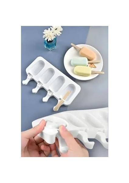 Silikon Magnum Dondurma Kalıbı 4’lü, Buzlu Dondurma Kalıbı, Ev Yapımı Tatlılar, Çikolatalı Dondurma ve Donmuş Yoğurt Için, Bpa’sız, Esnek, Gıda Dostu fiyatları