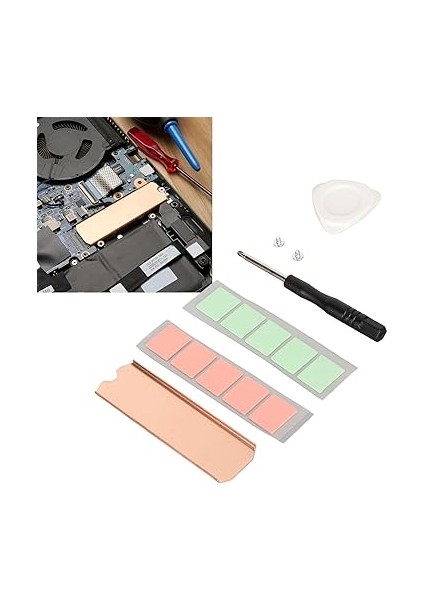 M.2 2280 SSD Bakır Isı Emici, Sağlam Paslanmaz, Yüksek Isı Iletkenliği, 2 Kalınlıkta Nano Termal Ped, Antioksidan Işlem, Kararlı Kurulum, M.2 2280 Nvme SSD Için indirimleri