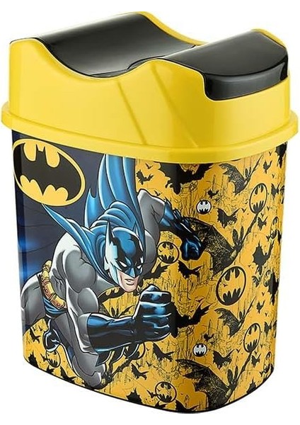Batman Lisanslı 5.5 Litre Hazneli Çocuk Odası Çöp Kovası