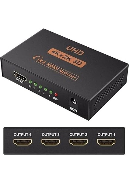 4 Port UHD 4K HDMI Switch Ekran Monitör Splitter Çoklayıcı Çoğaltıcı fiyatları