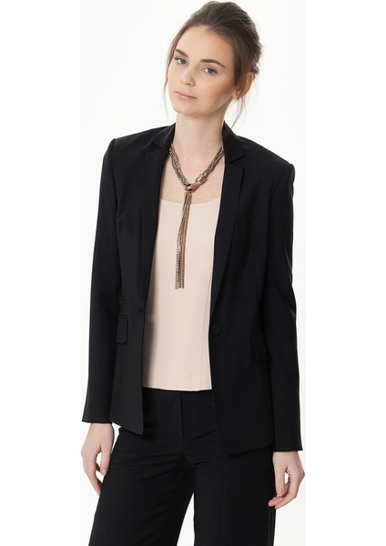 Cep Detaylı Klasik Ceket Siyah Y1616019_001