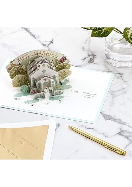 Signature Paper Wonder Pop Up Düğün Kartı (Happy Wedding Day) modelleri