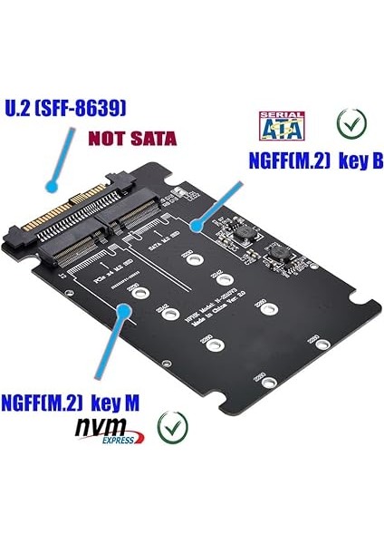 SFF-8639 Nvme U.2 Kombo Ngff M.2 M-Key Sata Pcıe SSD Adaptörü Anakart Için Değiştirme SSD 750 P3600 P3700 modelleri