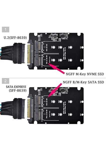 SFF-8639 Nvme U.2 Kombo Ngff M.2 M-Key Sata Pcıe SSD Adaptörü Anakart Için Değiştirme SSD 750 P3600 P3700 indirimleri