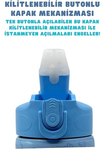 600ML Cinnamoroll Temalı Lisanslı Pipetli Kilitlenebilir Kapak Paslanmaz Çelik Termos Matara fiyatları