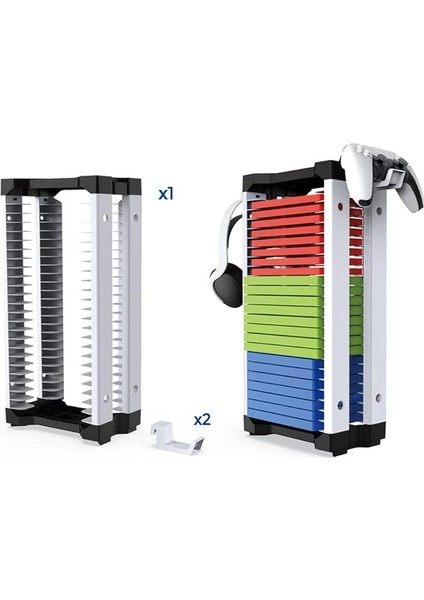 Oyun Depolama Kulesi 23 Kapasiteli Oyun Standı Rafı Ps5/ps4/xbox One/xbox 360/XBOX Serisi X/s/switch Oyun Kutuları TY-2847 fiyatları