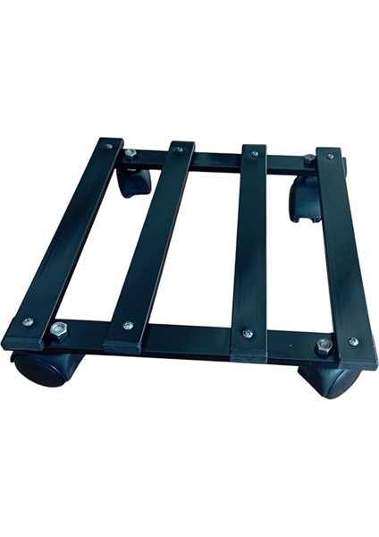 Metal Tasarım Tekerlekli Saksı Altlığı 30 cm Taşınabilir Hareketli Saksılık Damacana Altlığı