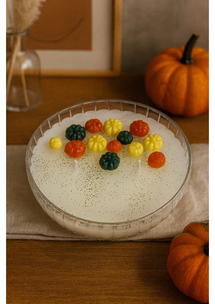 Likya Candle Sonbahar Balkabağı Temalı Büyük Yasemin Kokulu Mum – El Yapımı, Dekoratif Cam Kap | 2fitilli fiyatları