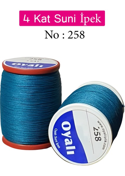 Oyalı 4 Kat Suni Ipek Iplik Iğne Oyası Boncuk Ipi Tığ Oyası NO:258