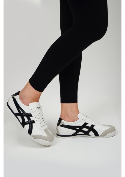 E-2006-2054 Beyaz Siyah Unisex Sneaker Spor Ayakkabı