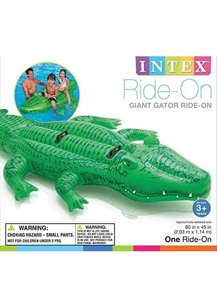 Giant Gator Ride-On - Aufblasbarer Reittier - 203 x 114 cm fırsatları