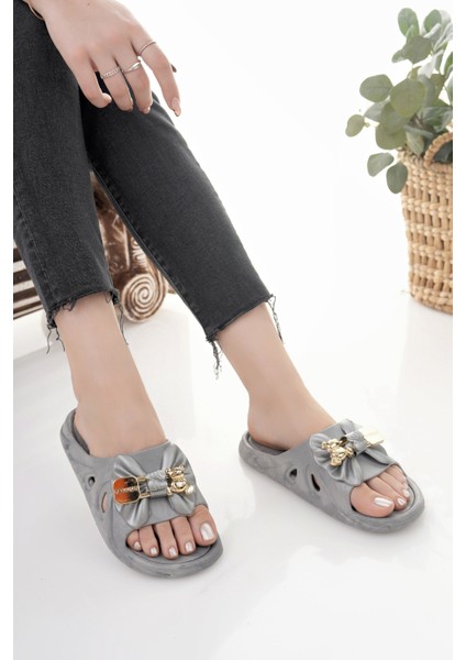 Kadın Terlik Siyah Kaydırmaz Su Geçirmez Şık Ev Dışarı Plaj Yazlık Günlük Terlik fiyatları