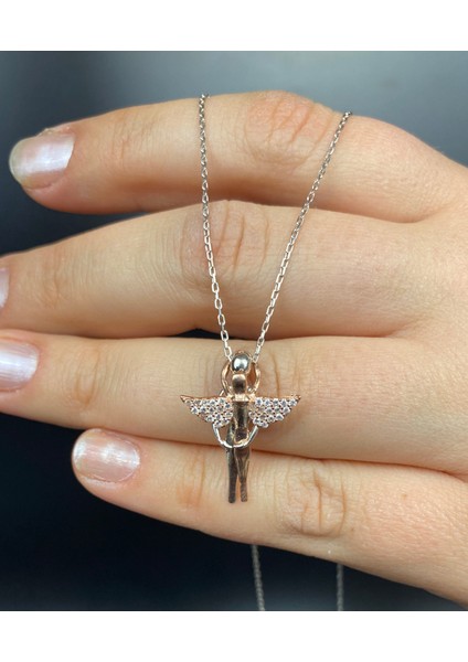 925 Ayar Gümüş Sarılan Çift Kolyesi