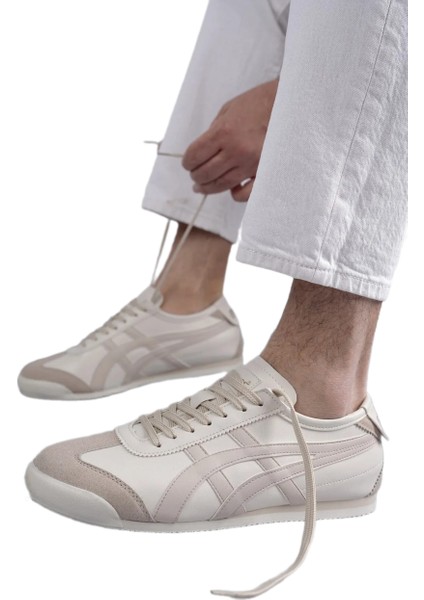 E-2010-2055 Ekru Bej Unisex Sneaker Spor Ayakkabı