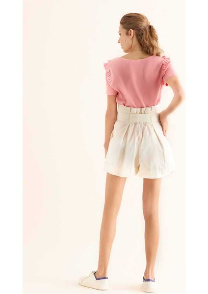 Kuşaklı Kadın Şort Kemik Y9912604_019 indirimleri