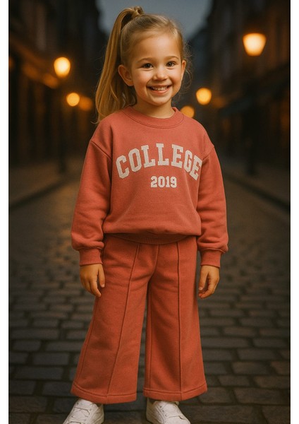 Yeni Sezon Kız Çocuk Ispanyol Paça Alt - Üst Eşofman Takım fiyatları