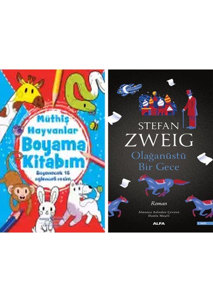 Müthiş Hayvanlar Boyama Kitabım + Olağanüstü Bir Gece