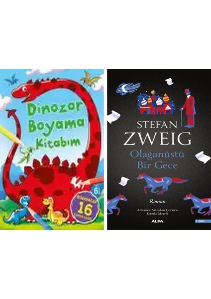 Dinozor Boyama Kitabım + Olağanüstü Bir Gece