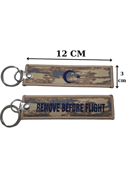 Kamufulaj Remove Before Flight' Bez Anahtarlık