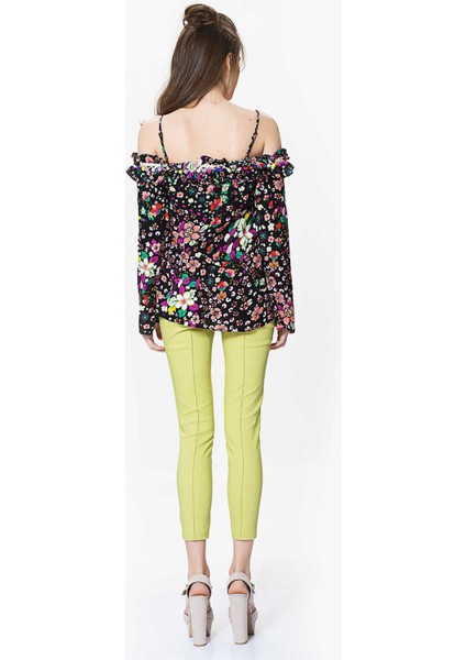 Çizgi Detaylı Kadın Pantolon Fıstık Yeşili Y9912015_042 indirimleri