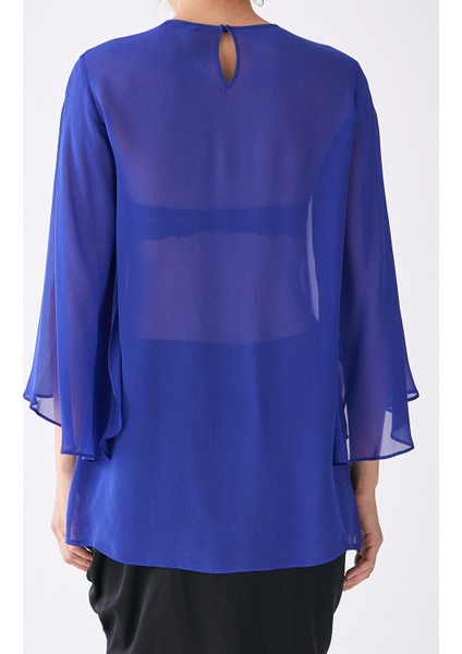 Taş İşlemeli Transparan Bluz Mor K2013175_018 fiyatları