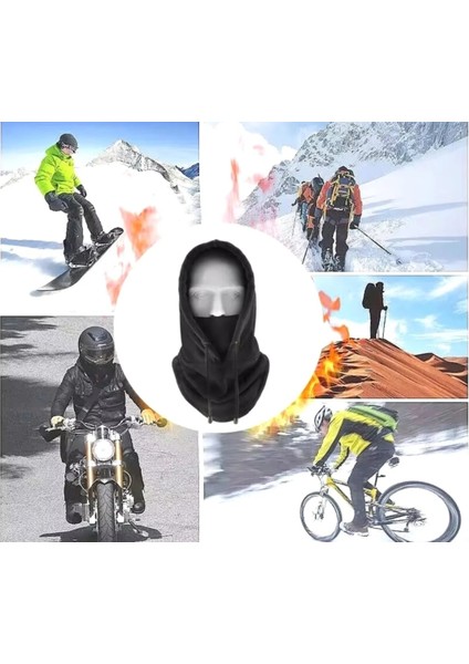 Gerçek Polar Rüzgar Geçirmez Kapüşonlu Şapka Bere Boyunluk Motor Kar Maskesi modelleri