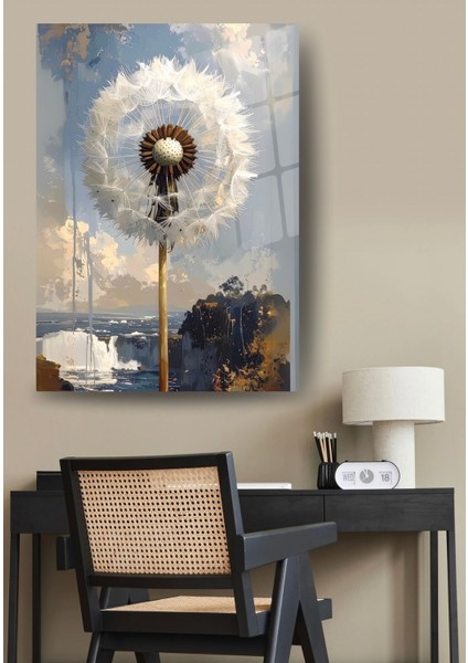 Cam Tablo Huzur Veren Anlar: Dandelion ve Şelale