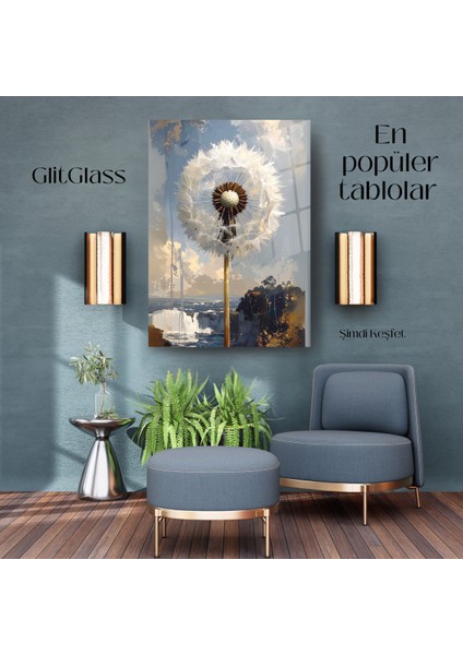 Cam Tablo Huzur Veren Anlar: Dandelion ve Şelale fiyatları