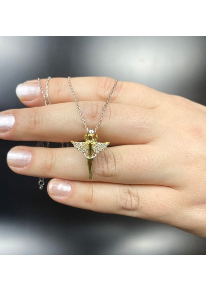 925 Ayar Gümüş Sarılan Çift Kolyesi