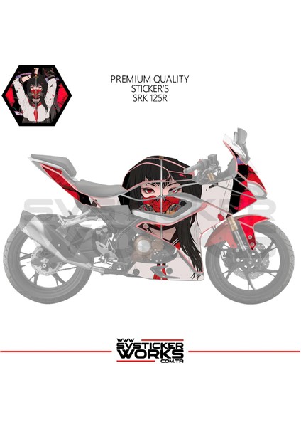 Rks Srk 125R Kaplama Sticker Katana Girl Motor Kaplama Modeli Hazır Kit fiyatları