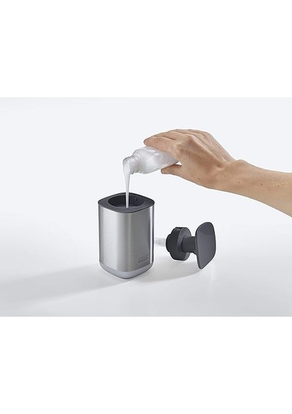 Joseph Presto Paslanmaz Çelik Hijyenik Easy-Push Sıvı Sabunluk, Geniş Pompalı, Tek Boy, Paslanmaz Çelik/gri fırsatları