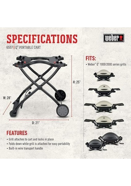 6557 Q Portable Cart For Grilling fırsatları