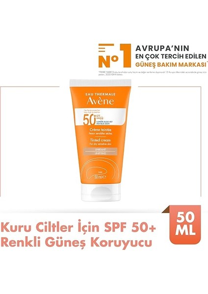 Creme Teintee Spf 50+ Renkli Güneş Koruma Kremi Kuru ve Hassas Ciltler (50 Ml) fiyatları