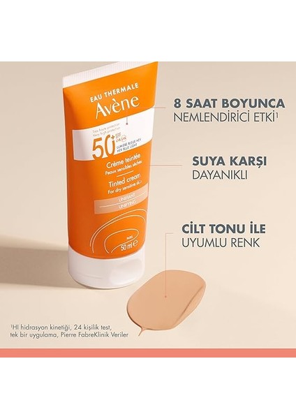 Creme Teintee Spf 50+ Renkli Güneş Koruma Kremi Kuru ve Hassas Ciltler (50 Ml) fırsatları