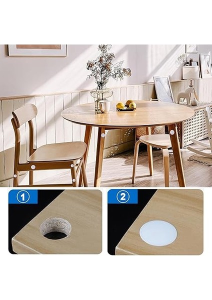 Plastik Delik Tapası, 120 Adet Beyaz Delik Tapası, Gömme Delik Tapası, Delik Kapatma, Kilitleme Delikleri Borular, Mobilyalar Için indirimleri