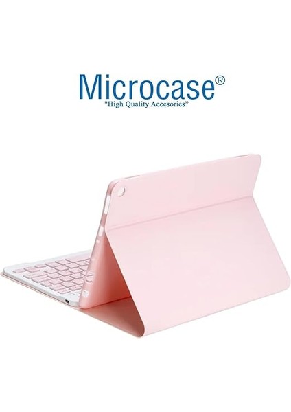 Samsung Galaxy Tab S9 Fe SM-X510 ile Uyumlu Bluetooth Klavye ve Mouse + Standlı Kılıf - Bkk6 Pembe fiyatları