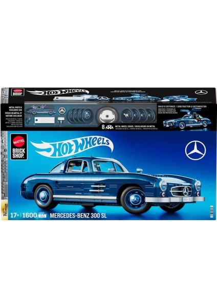 Premium Serisi Mercedes-Benz 300 Sl Araba 1600 Parça Yapım Seti HWW25 modelleri