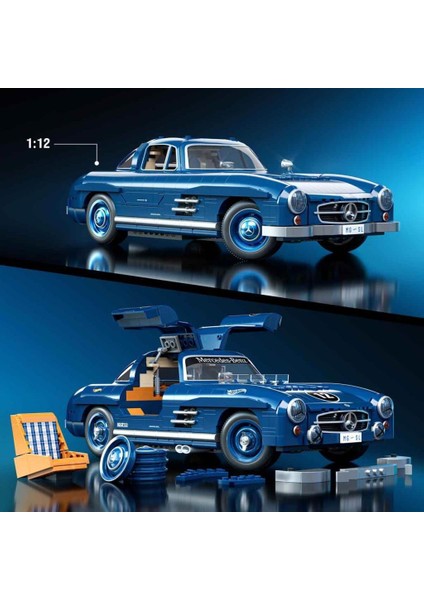 Premium Serisi Mercedes-Benz 300 Sl Araba 1600 Parça Yapım Seti HWW25 fırsatları