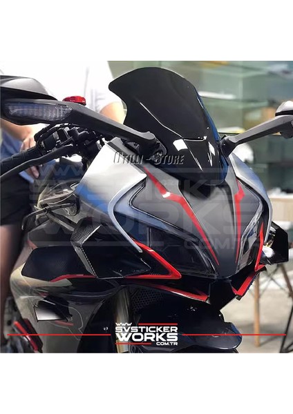Cfmoto 450SR Sticker Ön Kafa Çift Çizgi Dekor Sticker Etiket Modeli